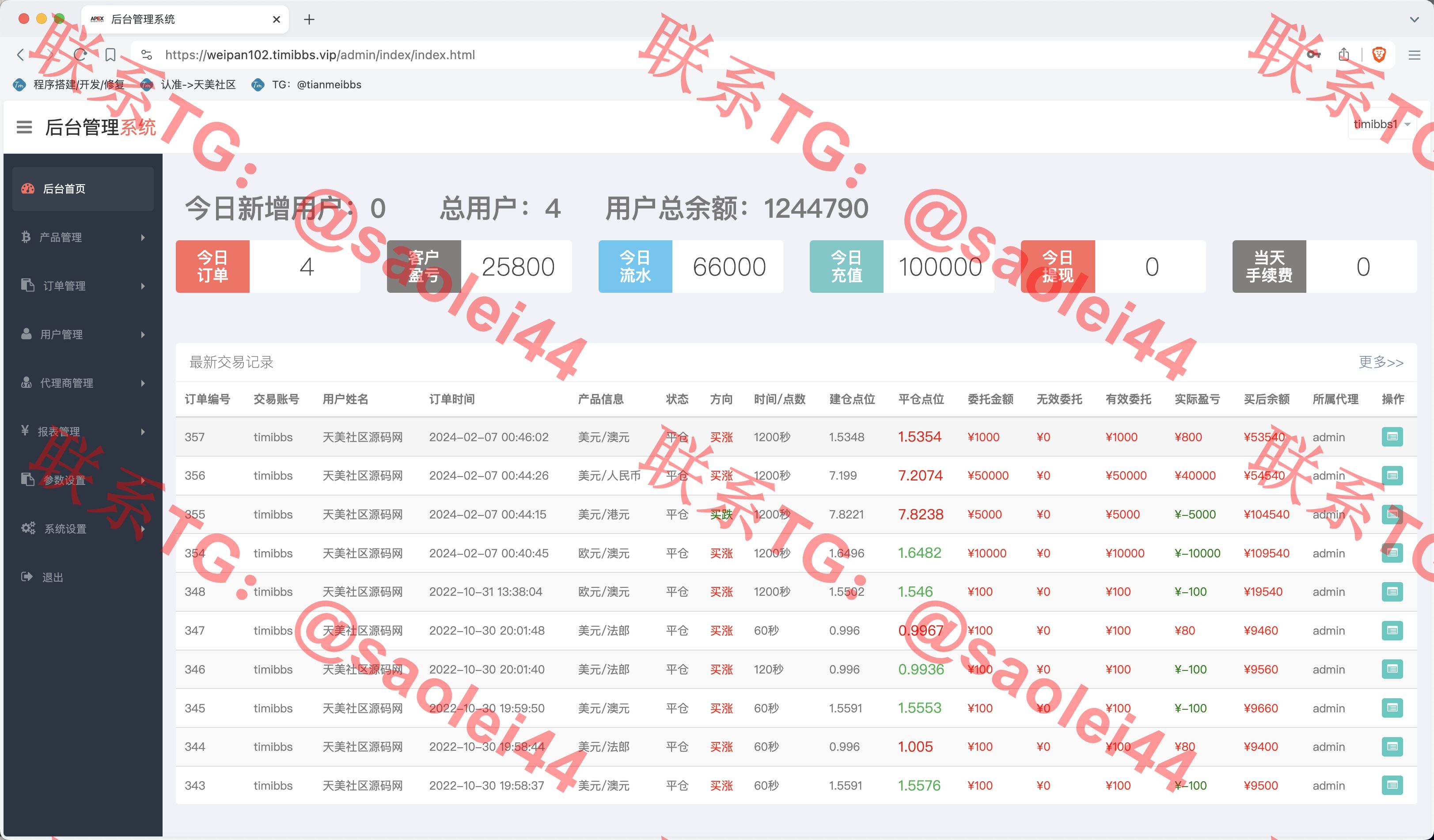 【亲测】APEX多语言外汇微盘微交易所源码/单控点控+代理分销+K线完好/前端html后端PHP-heichanym.com-黑产源码